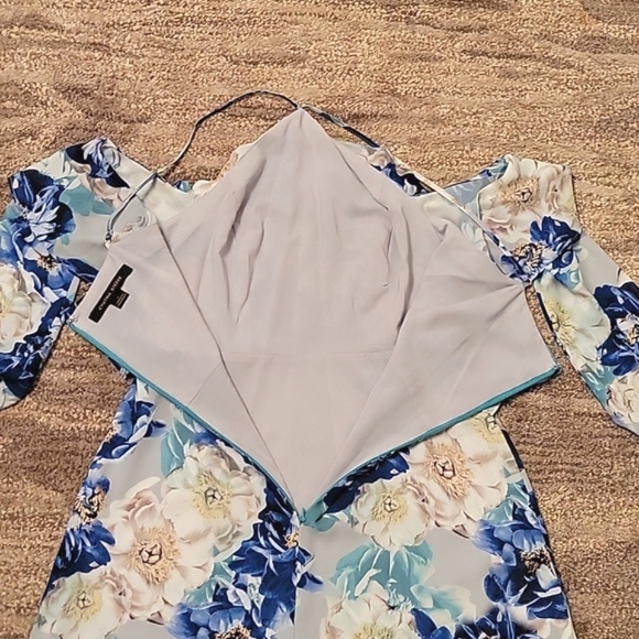 Cynthia Steffe Floral Ruffle Halter Dress Size 2 - Picture 8 of 9